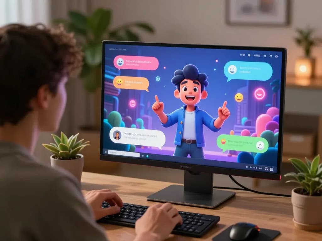Interactive character ai nsfw chat experience in a cozy digital setting