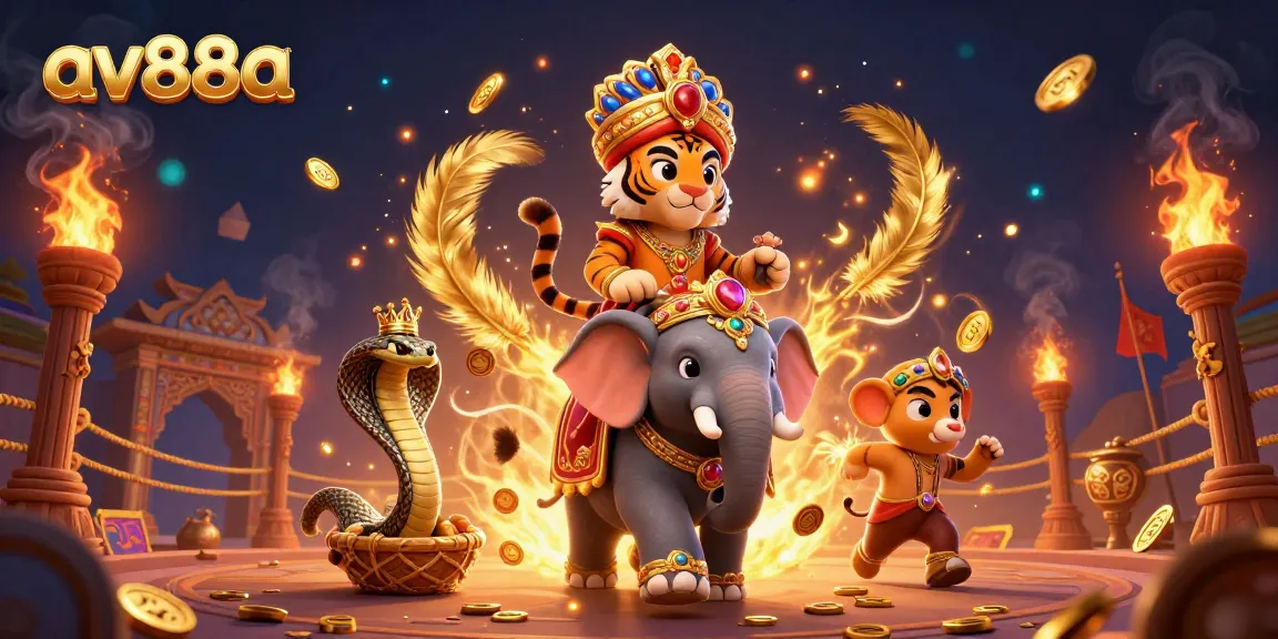 Win big at av88a with a vibrant 3D casino scene showcasing excitement and rich details.