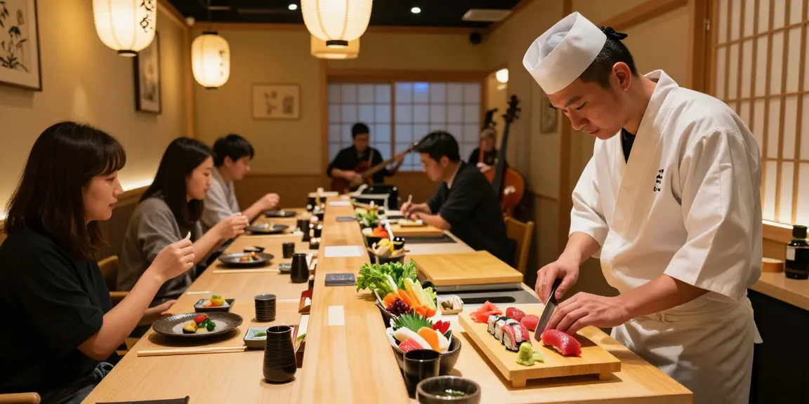 rokok88 sushi chef preparing fresh rolls in cozy restaurant